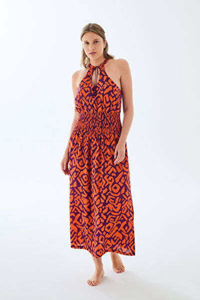 Anıl 11472 BOYUNDAN BAĞLAMALI YAZLIK ELBİSE