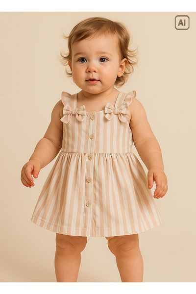 kitikate Beige Organic Naomi Dress