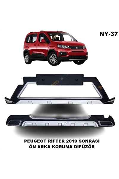 caraks Peugeot Rifter ön ve arka tampon koruma difüzör rifter 2019 sonrası mo...