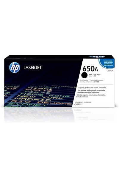 HP 650A Hewlett Packard Original Laserjet Colour Sphere Toner Cartridge, Black - CE270A