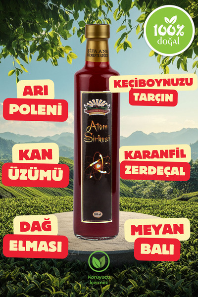 ŞİFA ANA Atom Sirkesi 500 ml (Arı Polenli, Doğal Fermantasyon, Probiyotik)