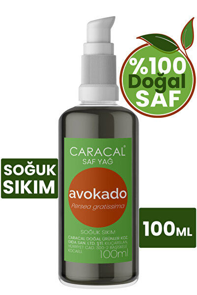 caracal 100ml %100 Doğal Soğuk Sıkım Avokado Yağı Avocado Persea Gratissima S...