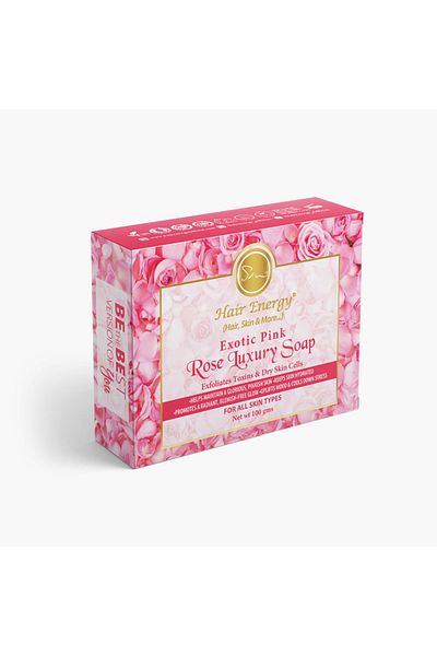 Hair Energy Exotic Pink Rose Luxury Soap | Rose Aroma Oil | Suitable for All Skin Types | 100g