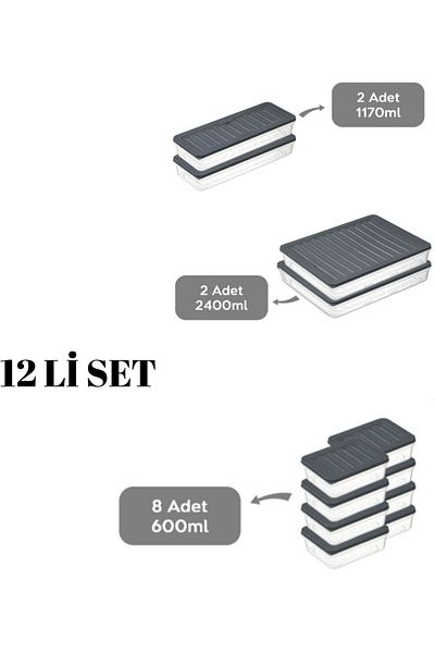 VİZYON Refrigerator Organizer Set Refrigerator Organizer Icebox Storage Container