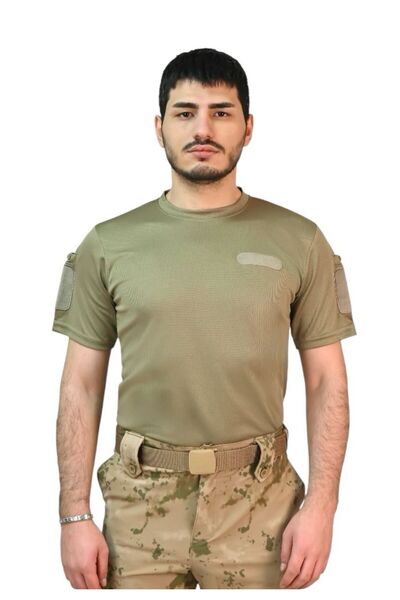 Mude TAKTİKAL TİŞÖRT BEJ KISAKOL