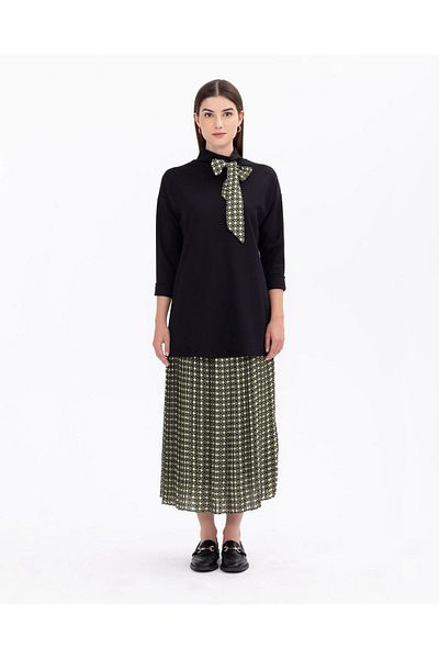 SCL Half Fisherman Black Women's Knitwear Tunic2321201030