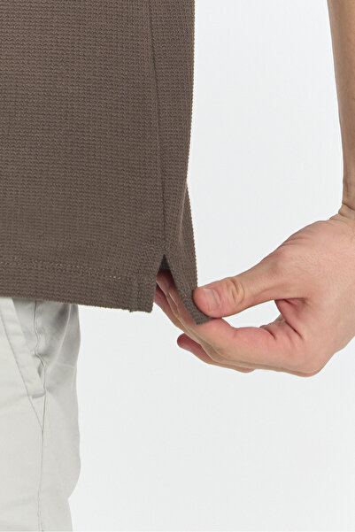 Frappoli Ανδρικό μπλουζάκι με γιακά πόλο Jaguar - Βαμβακερό βιζόν, Lycra που δεν τραβάει, λεπτομέρεια με σχισμή, λεπτή εφαρμογή