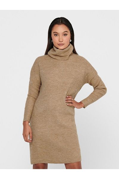 ONLY Turtleneck Light Brown Women's Knitwear Tunic15140166