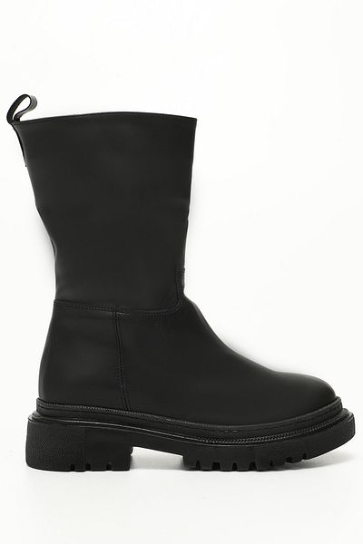 GÖNDERİ(R) Dámské / dívčí černé Gön Round Toe Heels Dámské volnočasové boty 37530