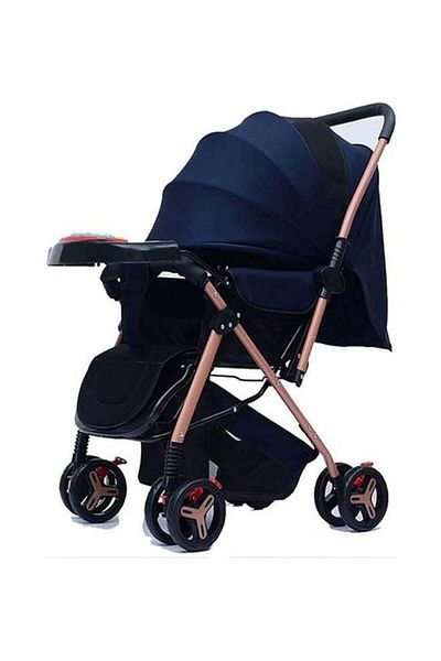 Yelajoy Folding Travel Trolley, With Storage Basket, High-Quality Materials, Durable, 54x69x100 Cm, Blue