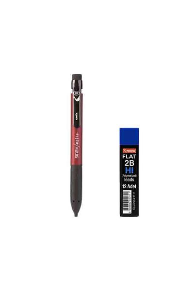 Umix Versatil Pen Exam/Sketching Claret Red U1304 1.8 mm Micro Pen Tip 2B 1.8 mm