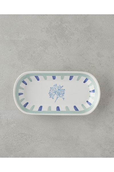 English Home Mariscopia Ceramic Boat Plate 25 cm Blue-Green