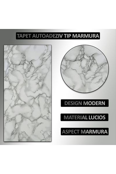 NEXTLY Set 10 X Tapet Autoadeziv Imitatie Marmura , Waterproof, Ajustabil, Adeziv Puternic, Usor