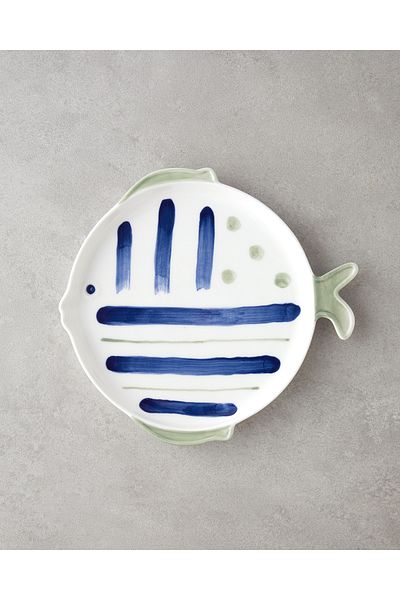 English Home Marinique Porcelain Cake Plate 23 cm Blue-Green