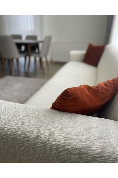 riselerhome Plain Jacquard 3 Seater Sofa Cover Elastic Seat Cover Sofa Bed Cover Seat Cover