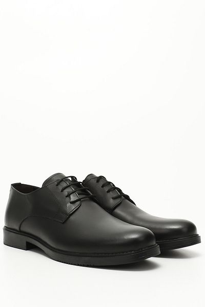 GÖNDERİ(R) BLACK Gön Genuine Leather Round Toe Lace Up Casual Men's Shoes 01456