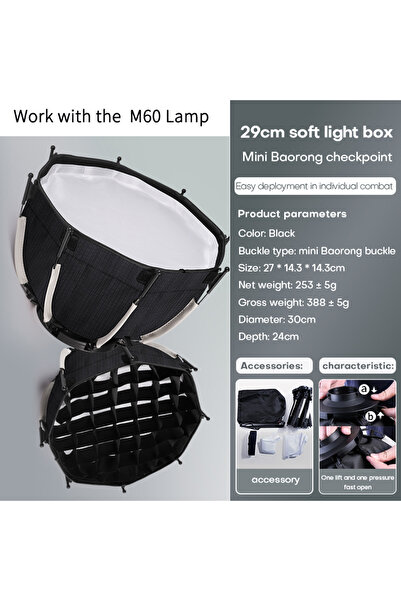 Choice صندوق إضاءة استوديو تصوير ZU80/ZU60 من نوع COB ثنائي اللون، 2500-8500 ...