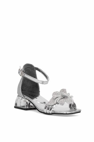 Ayakkabı Fuarı Br-F-105-25Y Filet Girl's Evening Dress Shoes Silver