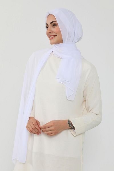 Aisha's Design Practical Chiffon Shawl with Combed Cotton Inner Bonnet, Ps-51