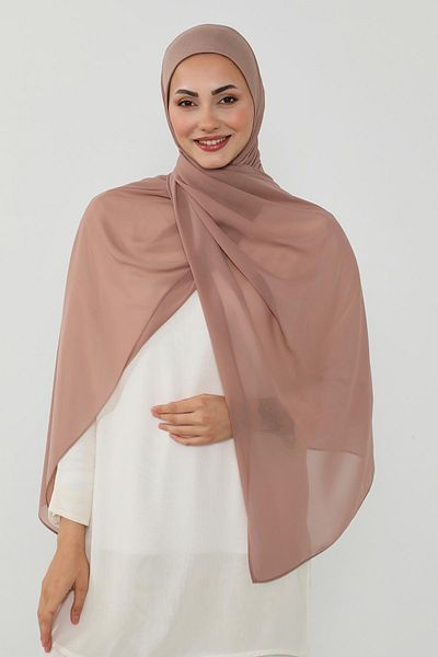 Aisha's Design شال شيفون عملي مع نسيج داخلي من القطن الممشط، PS-53