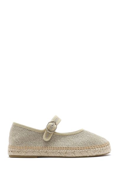 Derimod Espadrile din țesătură cu cataramă crem pentru femei 25SFD45716F