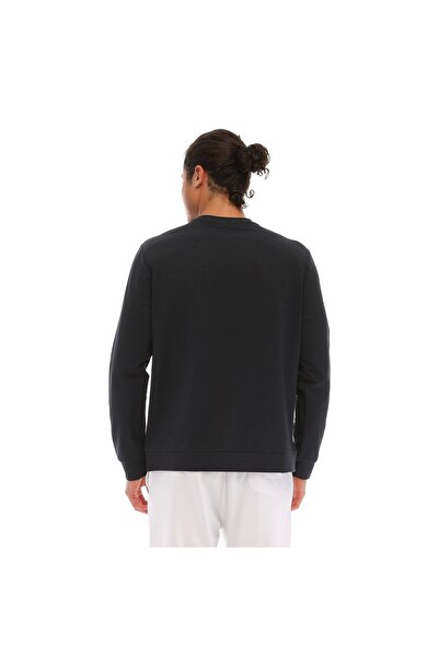 raru Βαμβακερό φούτερ με λαιμόκοψη Basic OMNIS ΣΚΟΥΡΟ ΜΠΛΕ