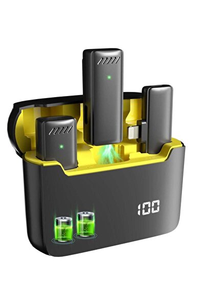 Arabest ميكروفون لاسلكي، عمر بطارية يصل إلى 48 ساعة، 3 أوضاع لإلغاء الضوضاء، مع علبة شحن