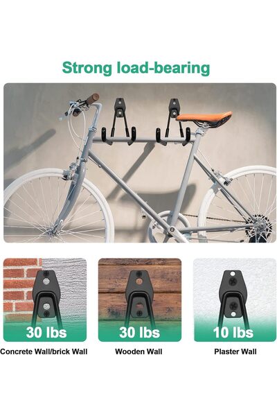 COOYA 4 Pack Garage Heavy Duty Hooks,with 2 Extension Cord Storage Straps,for Hanging Organizer,Black