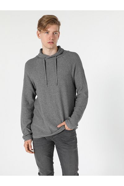 Colin's Regular Fit Sal Collar Men's Gray Sweater
