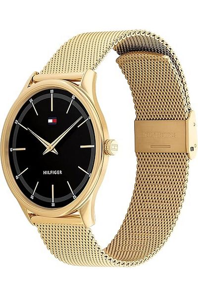 Tommy Hilfiger Men’s Analogue Quartz Watch with Stainless Steel Case and Mesh Bracelet