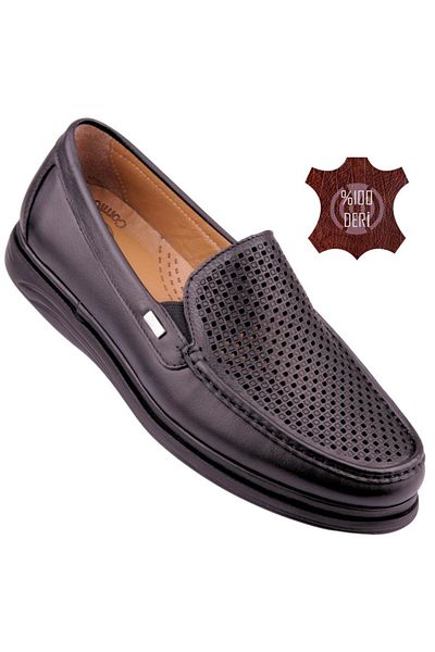 DETECTOR Genuine Leather Orthopedic Lightweight Soft Perforated Men's Shoes