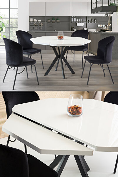 Eymense Buket 4 Sandalyeli Açılır Mutfak Masa Takımı