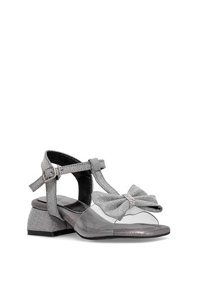 Ayakkabı Fuarı Elit Ask-F-42-25Y Filet Girl's Evening Dress Shoes Platinum