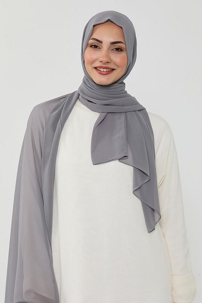 Aisha's Design Practical Chiffon Shawl with Combed Cotton Inner Bonnet, Ps-51