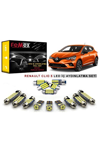 FEMEX Renault Clio 5 Led Iç Aydınlatma Ampul Seti Parlak Beyaz