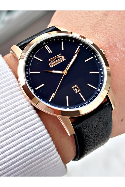 Slazenger Takvimli Deri Kordon 24 Ay Garantili Erkek Kol Saati 1728.B01