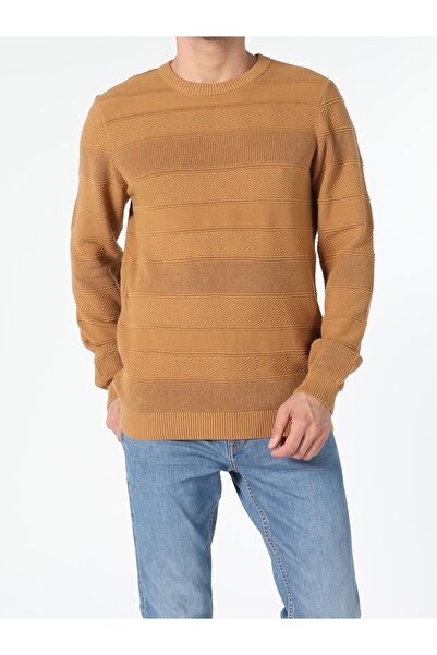 Colin's Regular Fit Yuvarlak Yaka Erkek Sari Kazak