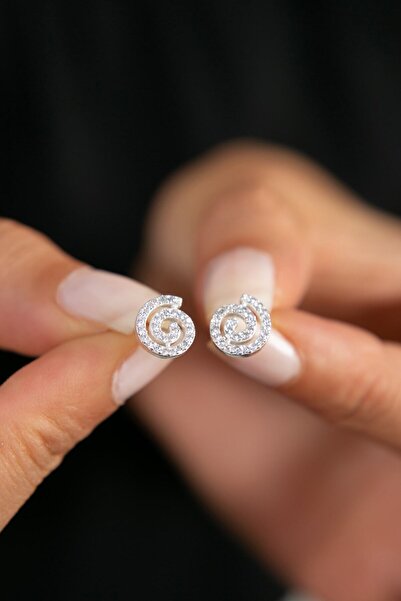 Elika Silver Kadın Rüzgar Model 925 Ayar Gümüş Küpe