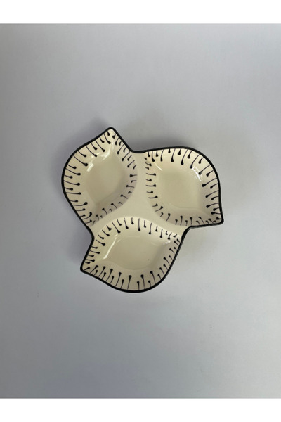 RGS ÇİNİ Rgs Homelife 3 Gözlü Seramik Çerezlik Ve Kahvaltılık