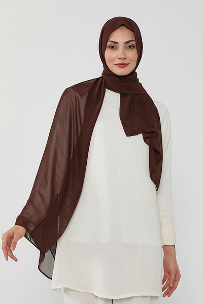 Aisha's Design شال شيفون عملي مع نسيج داخلي من القطن الممشط، PS-51