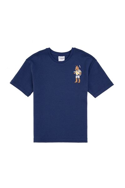 U.S. Polo Assn. Boy's Navy Blue Comfort Crew Neck T-Shirt 50301170-Vr059