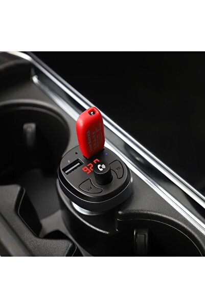 REDz Accessories Φορτιστής Αυτοκινήτου με Διαμορφωτή FM, Bluetooth, Γρήγορη Φόρτιση, 2x USB, Hoco E41