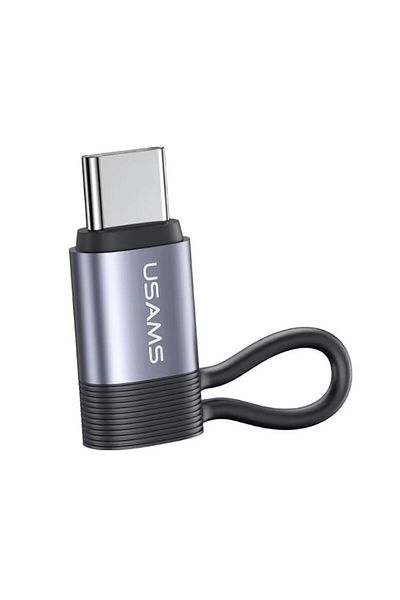 REDz Accessories Lightning to Type-C Adapter, Model US-SJ677, Power 30W, Anti-loss ring, Gray