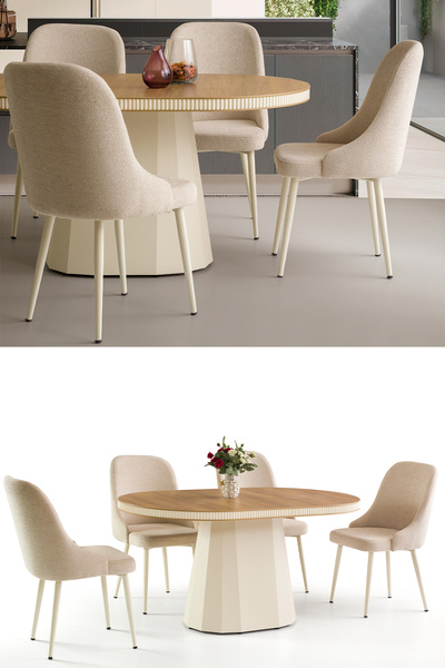 Eymense Akasya 4 Sandalyeli Mutfak Masa Takımı