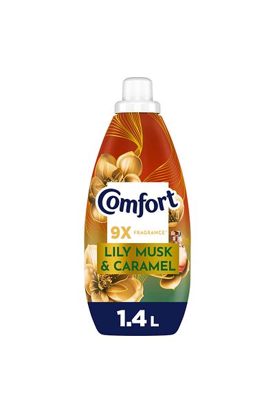 Comfort Concentrate Fabric Softener, Lily Musk & Caramel, 9x fragrance, 1.4 L