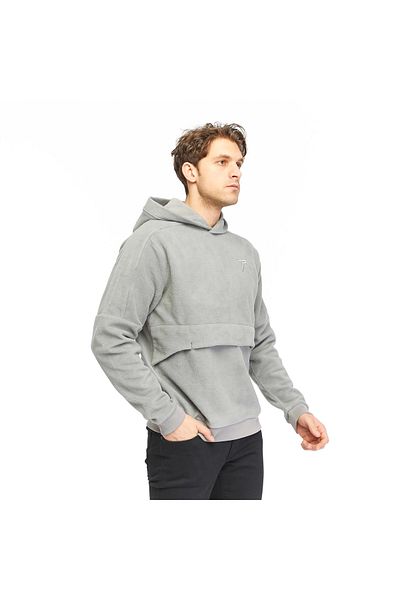 raru Κουκούλα Fleece Dives Grey