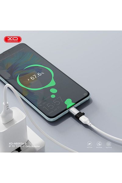 REDz Accessories Adapter XO-NB263A, Lightning to Type-C, OTG data transfer 480MBps, iPhone 15/16 or Android, Gray