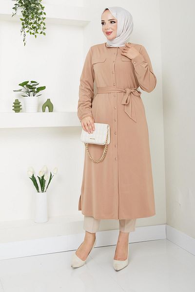 Doque Seasonal Hijab Tunic - Giyçık Cap, Model 61028