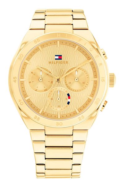 Tommy Hilfiger Women's Analogue Quartz Watch with Stainless Steel Case and Leather Bracelet