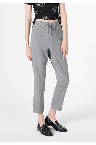 Colin's Regular Fit Düşük Bel Düz Paça Kadın Gri Pantolon